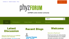What Phyzforum.com website looked like in 2018 (7 years ago)