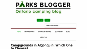 What Parksbloggerontario.com website looked like in 2018 (5 years ago)