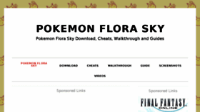 What Pokemonfloraskyrom.com website looked like in 2018 (5 years ago)