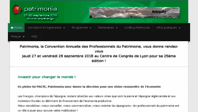 What Patrimonia.fr website looked like in 2018 (5 years ago)