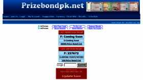 What Prizebondpk.net website looked like in 2018 (5 years ago)