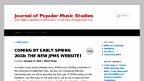 What Popmusicstudies.org website looked like in 2018 (5 years ago)