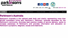 What Parkinsons.org.au website looked like in 2018 (5 years ago)