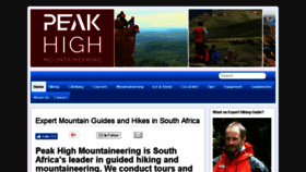 What Peakhigh.co.za website looked like in 2018 (5 years ago)