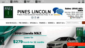 What Pineslincoln.com website looked like in 2018 (5 years ago)