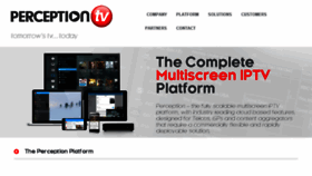 What Perception.tv website looked like in 2018 (5 years ago)