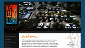 What Paradisetouristpark.com.au website looked like in 2018 (5 years ago)