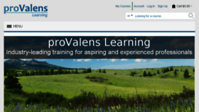 What Provalenslearning.com website looked like in 2018 (5 years ago)