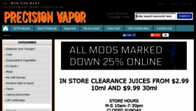 What Precisionvapor.com website looked like in 2018 (5 years ago)