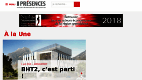 What Presences-grenoble.fr website looked like in 2018 (5 years ago)