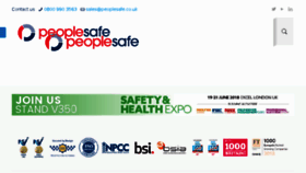 What Peoplesafe.co.uk website looked like in 2018 (5 years ago)