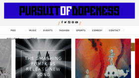 What Pursuitofdopeness.com website looked like in 2018 (5 years ago)