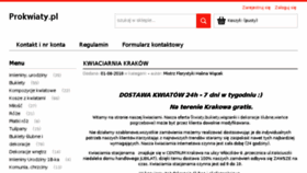 What Prokwiaty.pl website looked like in 2018 (5 years ago)