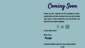 What Poojakumar.com website looked like in 2018 (5 years ago)