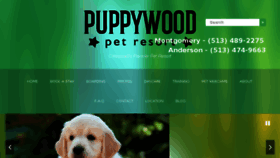 What Puppywood.com website looked like in 2018 (5 years ago)