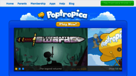 What Poptropica.net website looked like in 2018 (5 years ago)