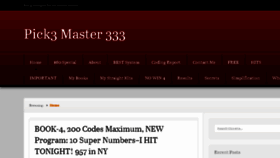 What Pick3master333.com website looked like in 2018 (5 years ago)