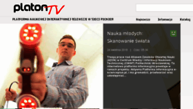 What Platontv.pl website looked like in 2018 (5 years ago)