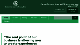 What Personallawncare.com website looked like in 2018 (5 years ago)