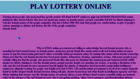 What Playlotteryonline.org website looked like in 2018 (5 years ago)