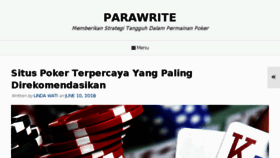 What Parawrite.com website looked like in 2018 (5 years ago)