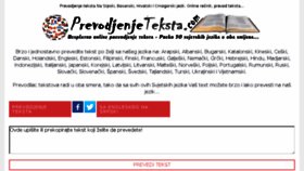 What Prevodjenjeteksta.com website looked like in 2018 (5 years ago)