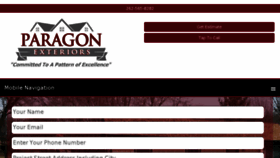 What Paragonexteriors.com website looked like in 2018 (5 years ago)
