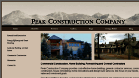 What Peakconstructionco.com website looked like in 2018 (5 years ago)