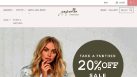 What Papinelle.com website looked like in 2018 (5 years ago)