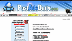 What Postadsdaily.com website looked like in 2018 (5 years ago)