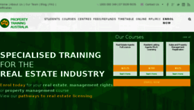 What Propertytraining.com.au website looked like in 2018 (5 years ago)