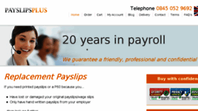 What Payslips-plus.co.uk website looked like in 2018 (5 years ago)
