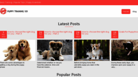 What Puppytraining101.co.uk website looked like in 2018 (5 years ago)