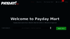 What Paydaymart.ca website looked like in 2018 (5 years ago)