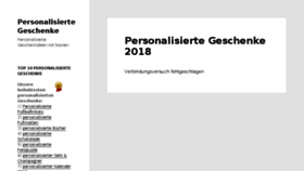 What Personalisiertegeschenke.net website looked like in 2018 (5 years ago)