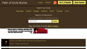 What Path-of-exile-builds.com website looked like in 2018 (5 years ago)