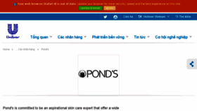 What Ponds.vn website looked like in 2018 (5 years ago)