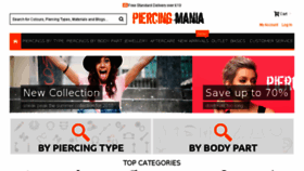 What Piercingmania.co.uk website looked like in 2018 (5 years ago)