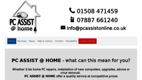 What Pcassistonline.co.uk website looked like in 2018 (5 years ago)