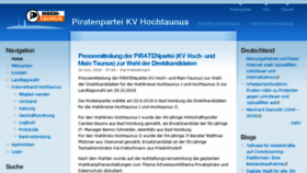 What Piratenpartei-hochtaunus.de website looked like in 2018 (5 years ago)