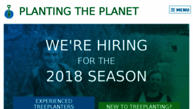 What Plantingtheplanet.com website looked like in 2018 (5 years ago)