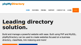 What Phpmydirectory.com website looked like in 2018 (5 years ago)