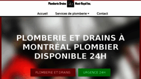 What Plomberiedrainsmont-royal.com website looked like in 2018 (5 years ago)
