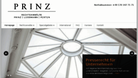 What Prinzlaw.com website looked like in 2018 (5 years ago)