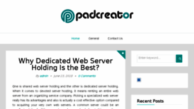 What Padcreator.com website looked like in 2018 (5 years ago)