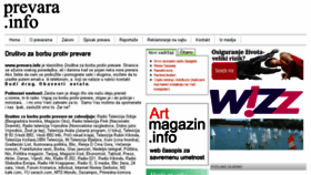 What Prevara.info website looked like in 2018 (5 years ago)