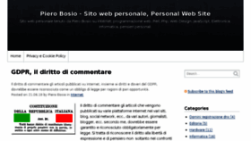 What Pierobosio.it website looked like in 2018 (5 years ago)