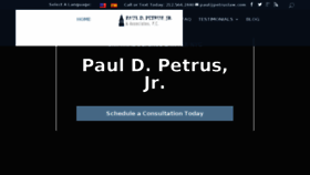 What Petruslaw.com website looked like in 2018 (6 years ago)