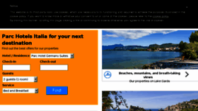 What Parchotels.it website looked like in 2018 (7 years ago)