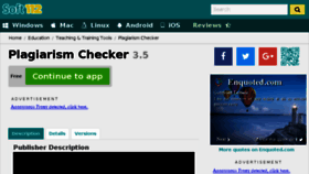 What Plagiarism-checker.soft112.com website looked like in 2018 (5 years ago)